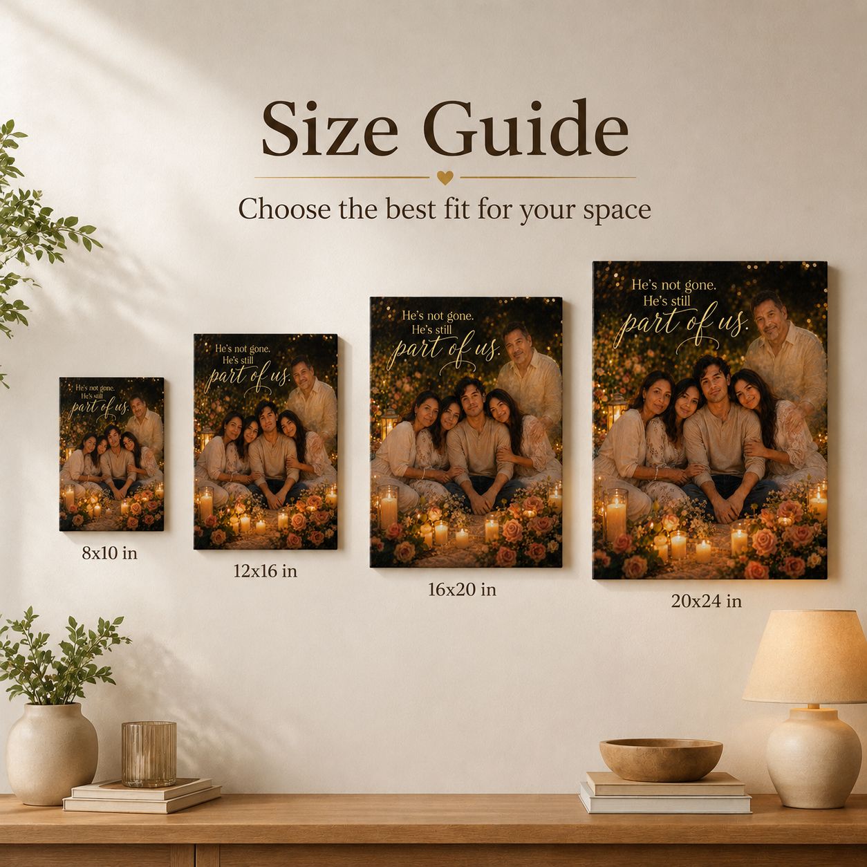 He’s Still With Us Personalised Canvas