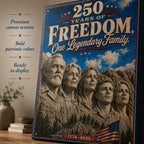 250 Years of Freedom Personalized Family Canvas