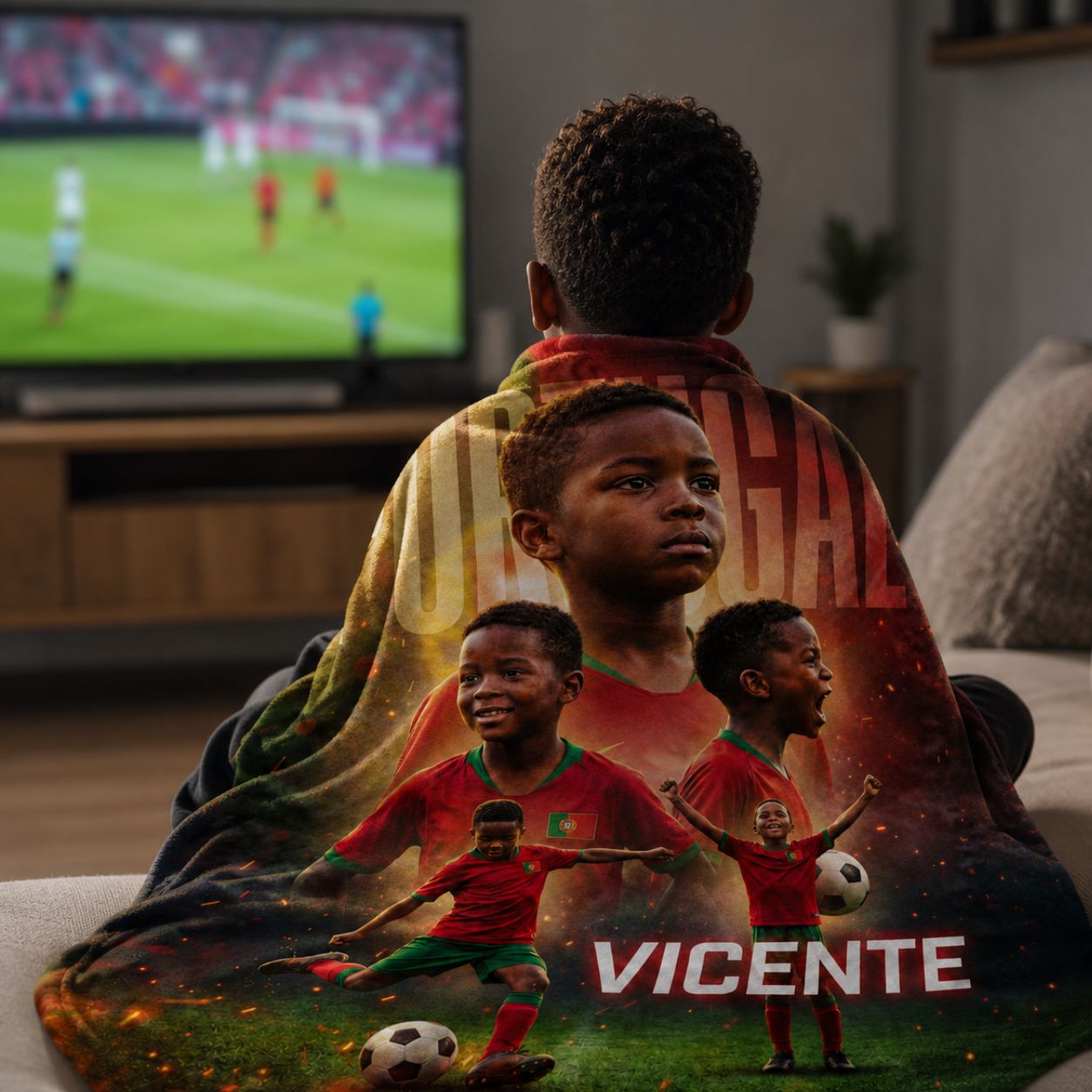 Soccer National Team Realistic Poster Personalised Blanket