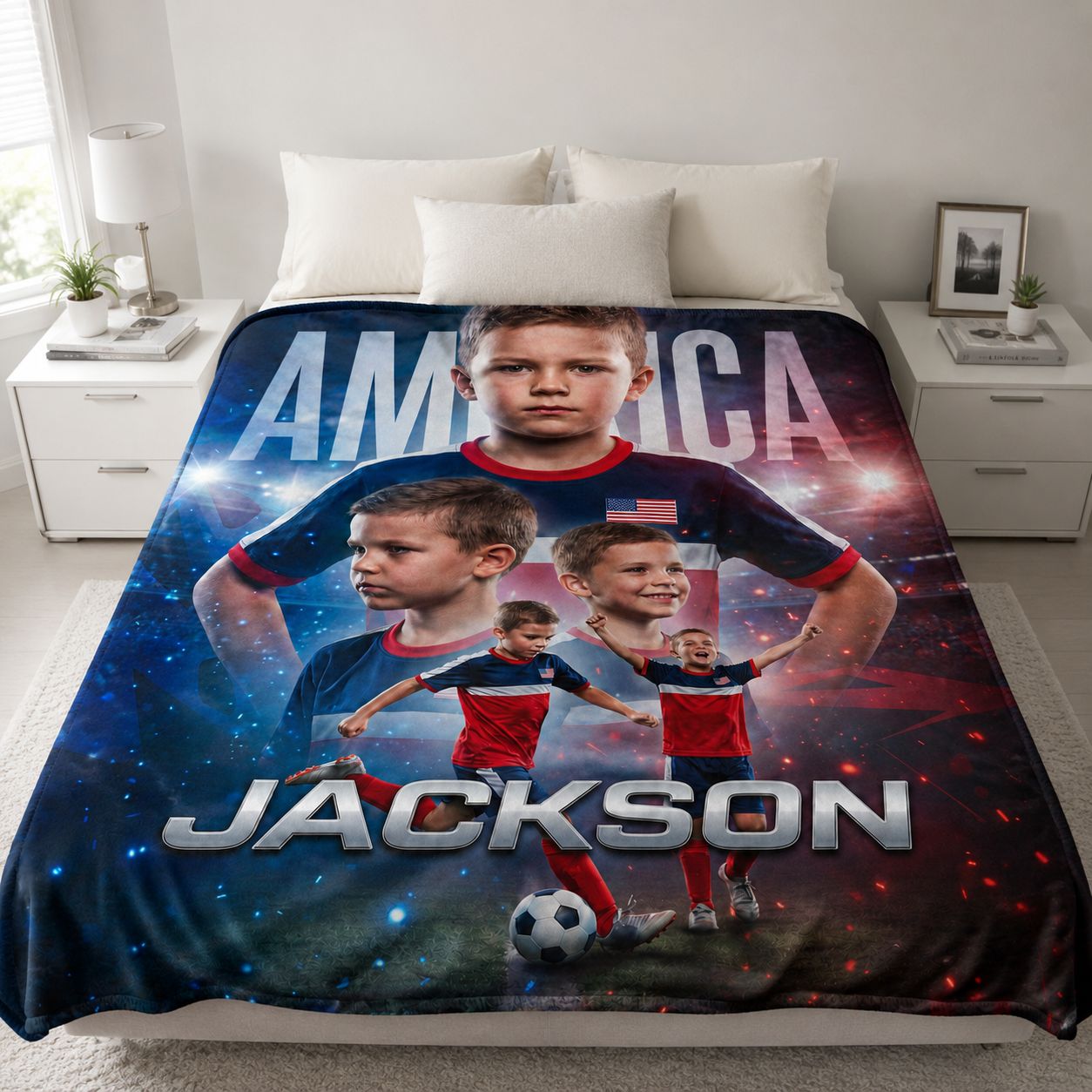 Soccer National Team Realistic Poster Personalised Blanket