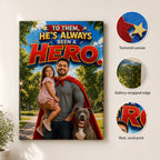 Super Hero Dad Personalised Canvas