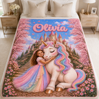 Personalized Princess Unicorn Blanket With Name