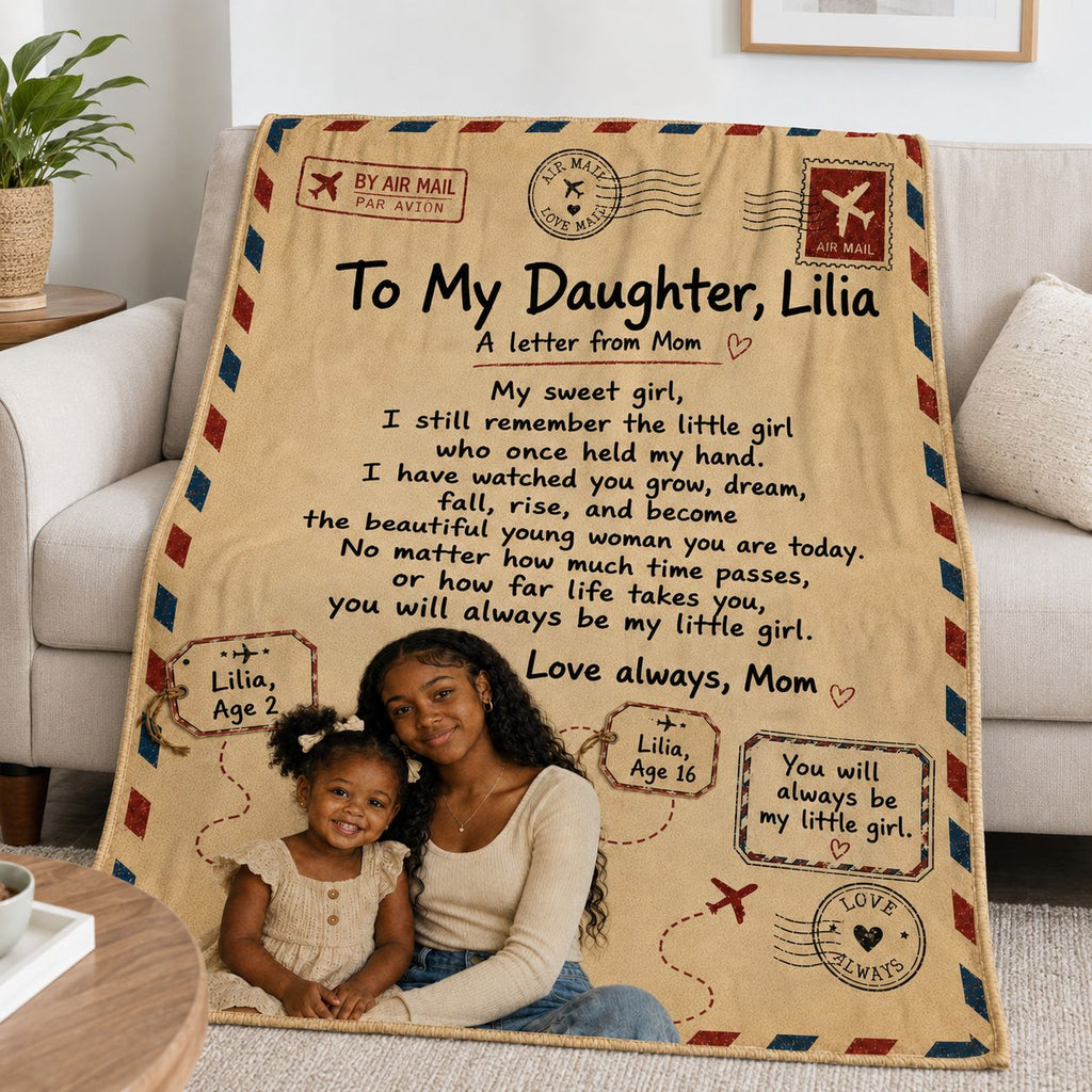 Letter To My Grown Daughter Personalised Blanket