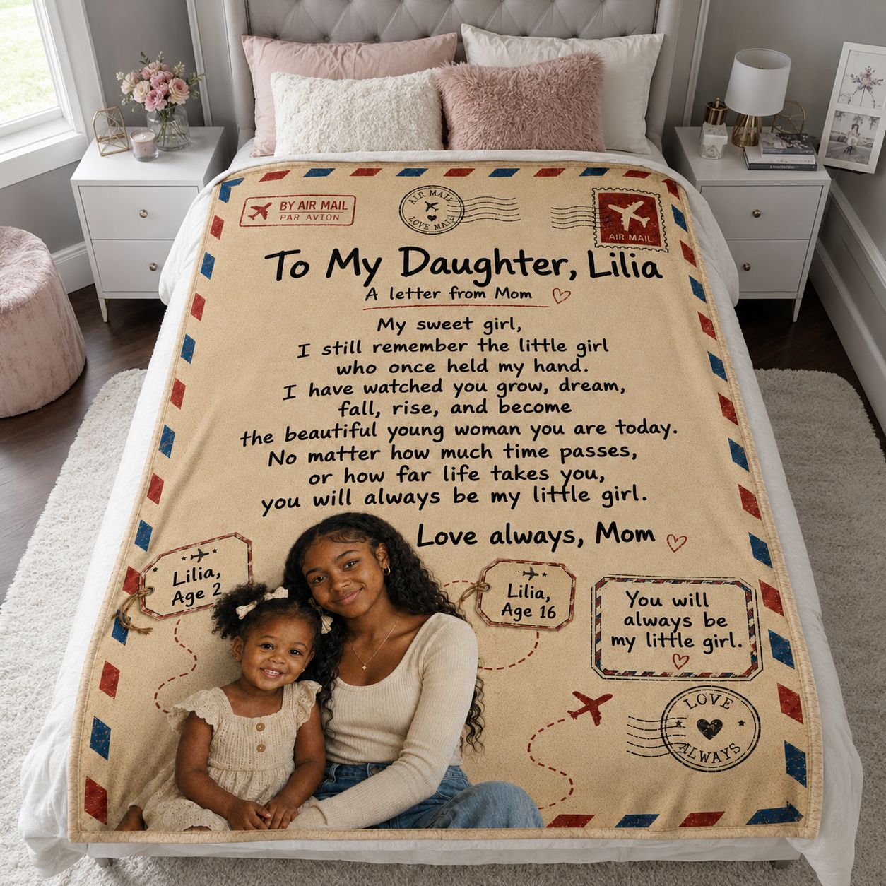 Letter To My Grown Daughter Personalised Blanket
