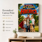 Super Hero Dad Personalised Canvas