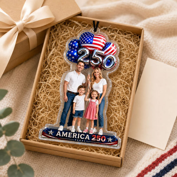 Personalized America 250 Family Car Hanging Ornament