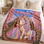 Personalized Princess Unicorn Blanket With Name