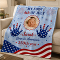 Personalized My First 4th Of July Baby Blanket