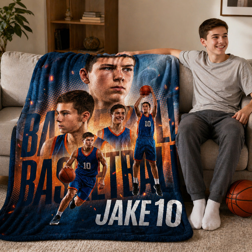 Sports Player Realistic Poster Personalized Blanket
