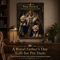 Royal Pet Dad Personalised Canvas