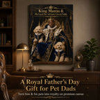 Royal Pet Dad Personalised Canvas