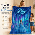 Little Ice Princess Realistic Personalized Blanket