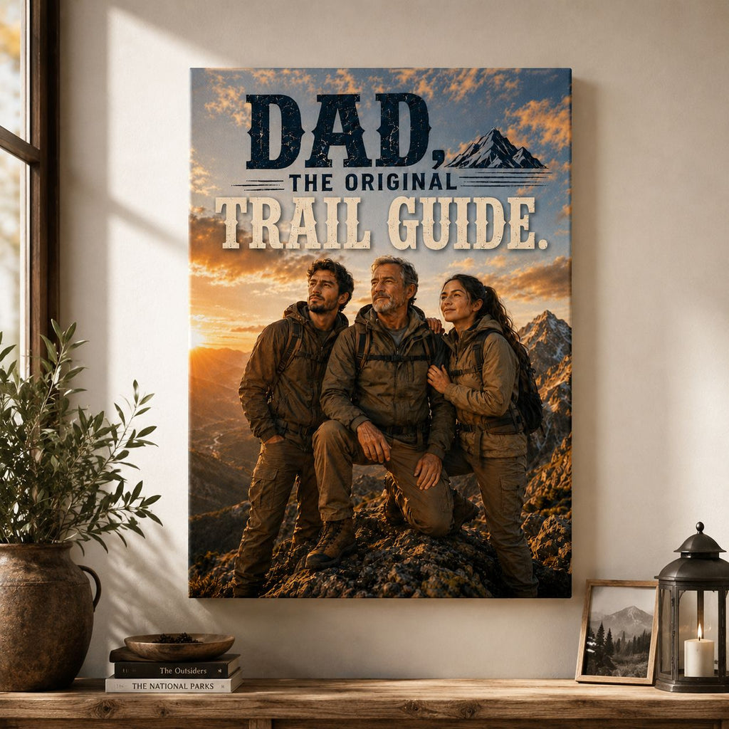 Dad, The Original Trail Guide Personalised Canvas