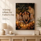 He’s Still With Us Personalised Canvas