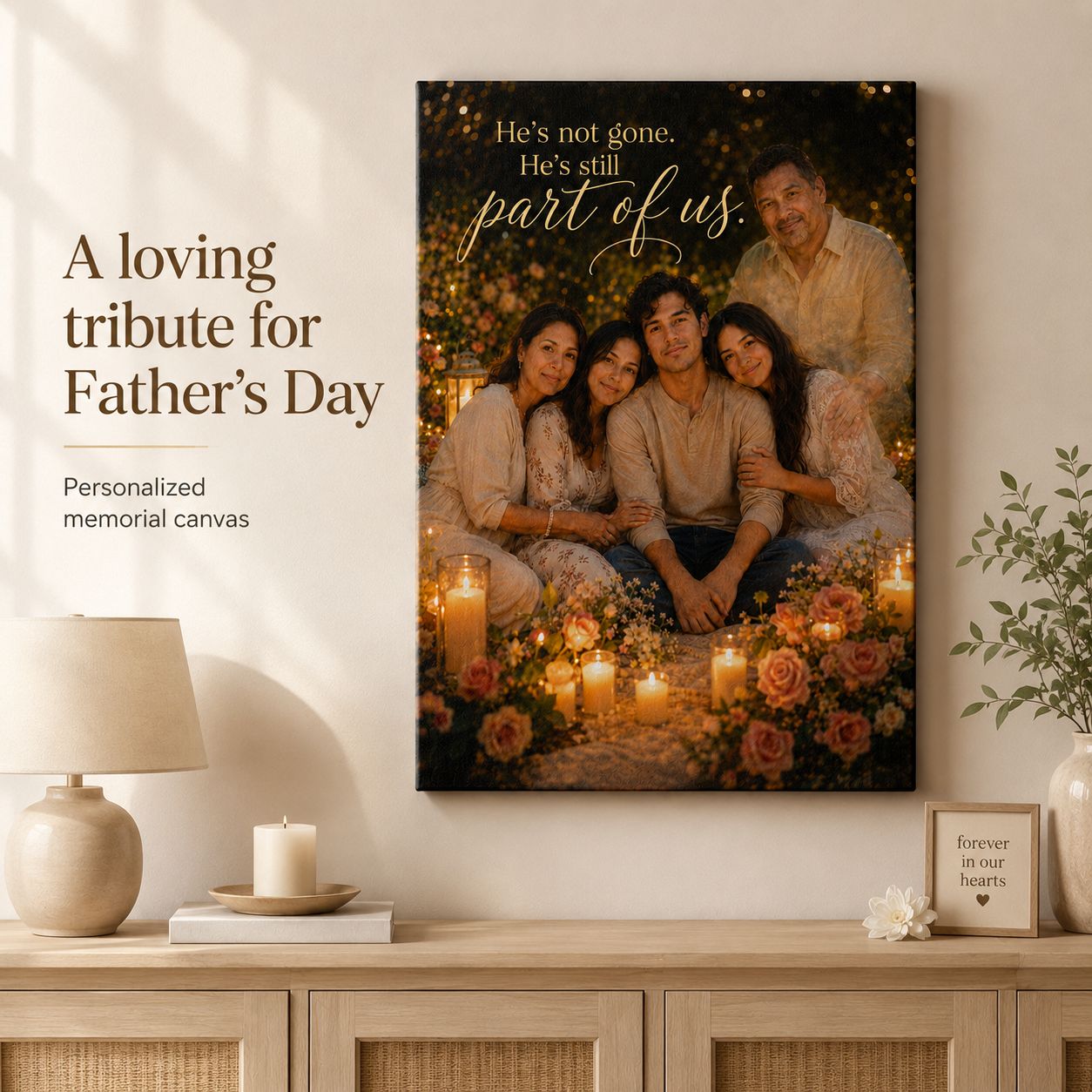 He’s Still With Us Personalised Canvas