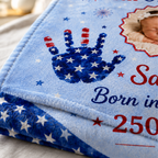 Personalized My First 4th Of July Baby Blanket