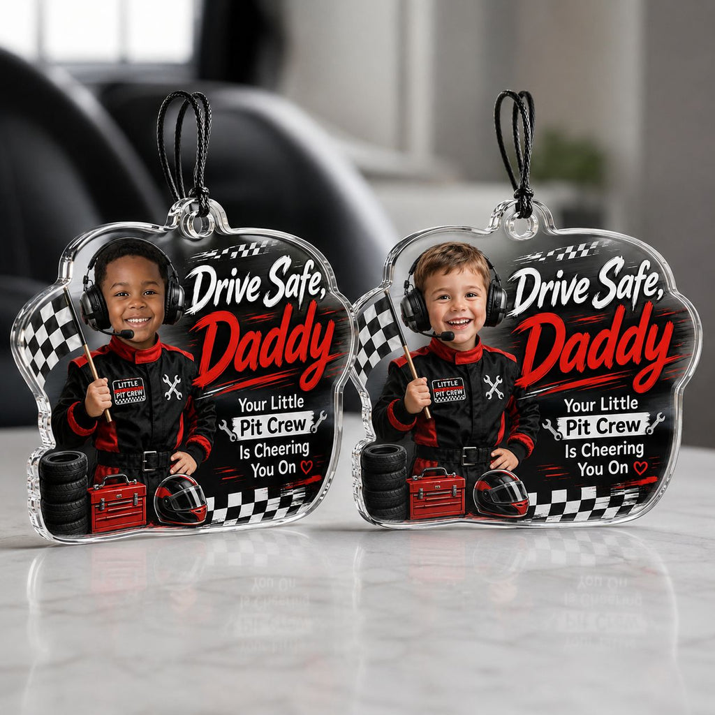 Safe Drive with Pit Crew Personalised Car Hanging Ornament