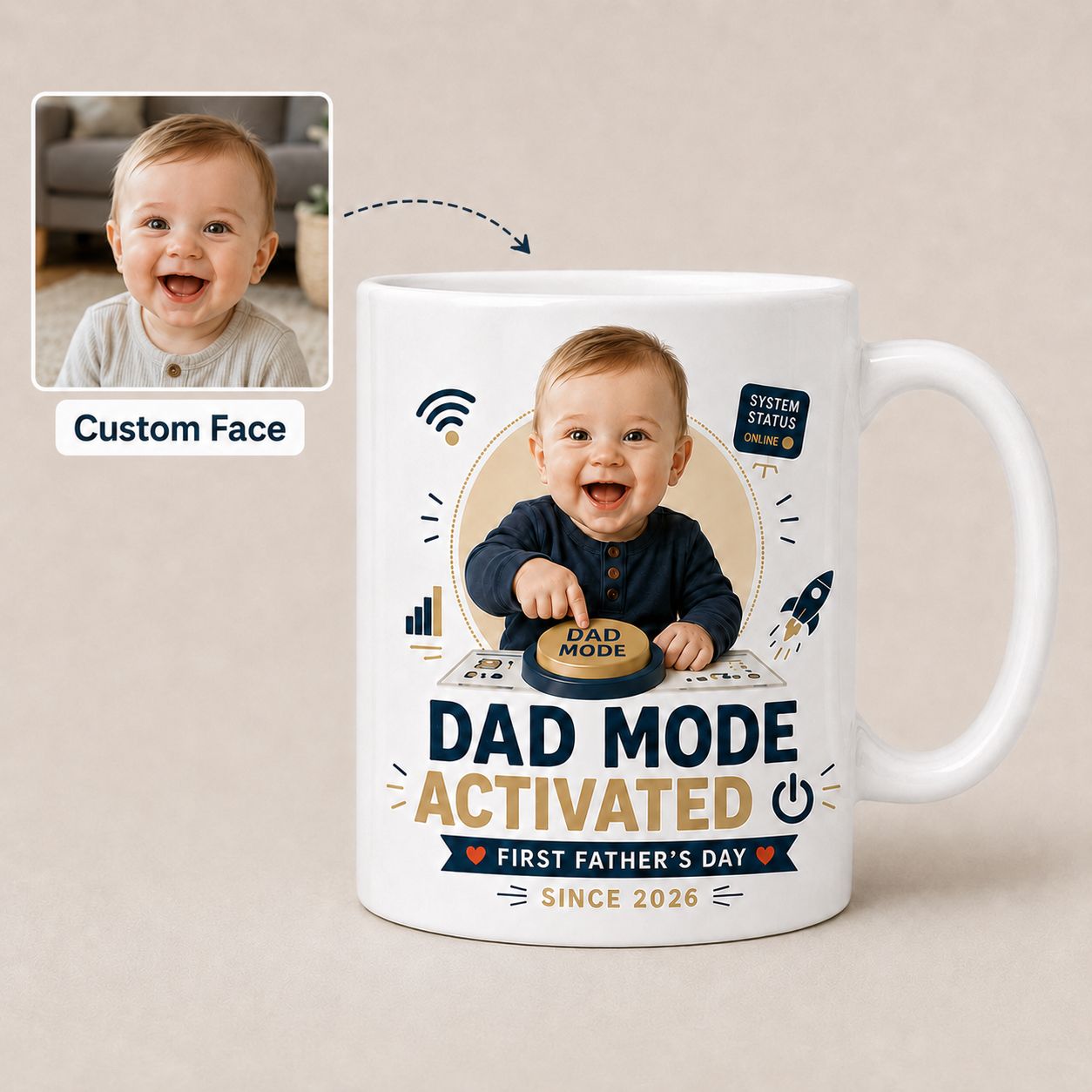 Dad Mode Activated Personalized Mug