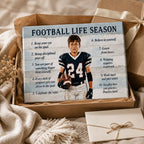 Personalized Football Life Season Canvas