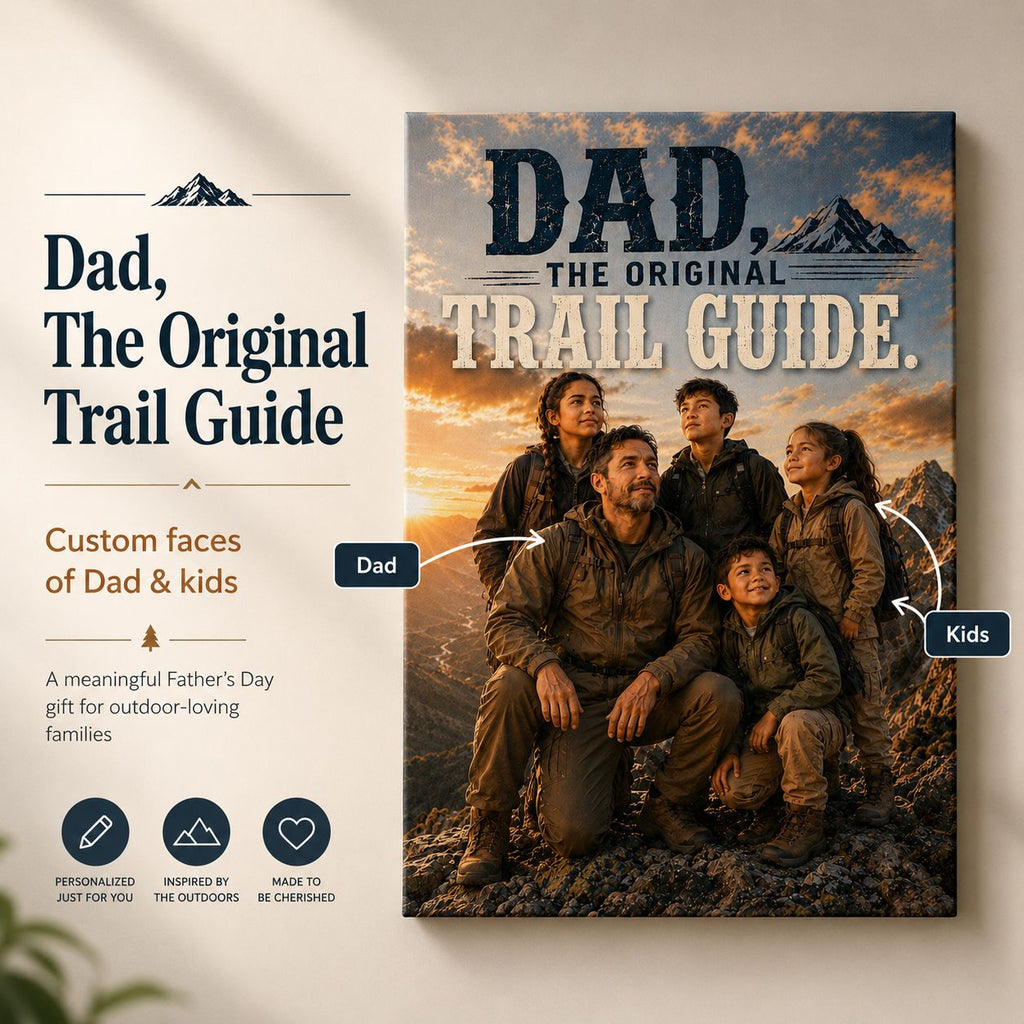 Dad, The Original Trail Guide Personalised Canvas
