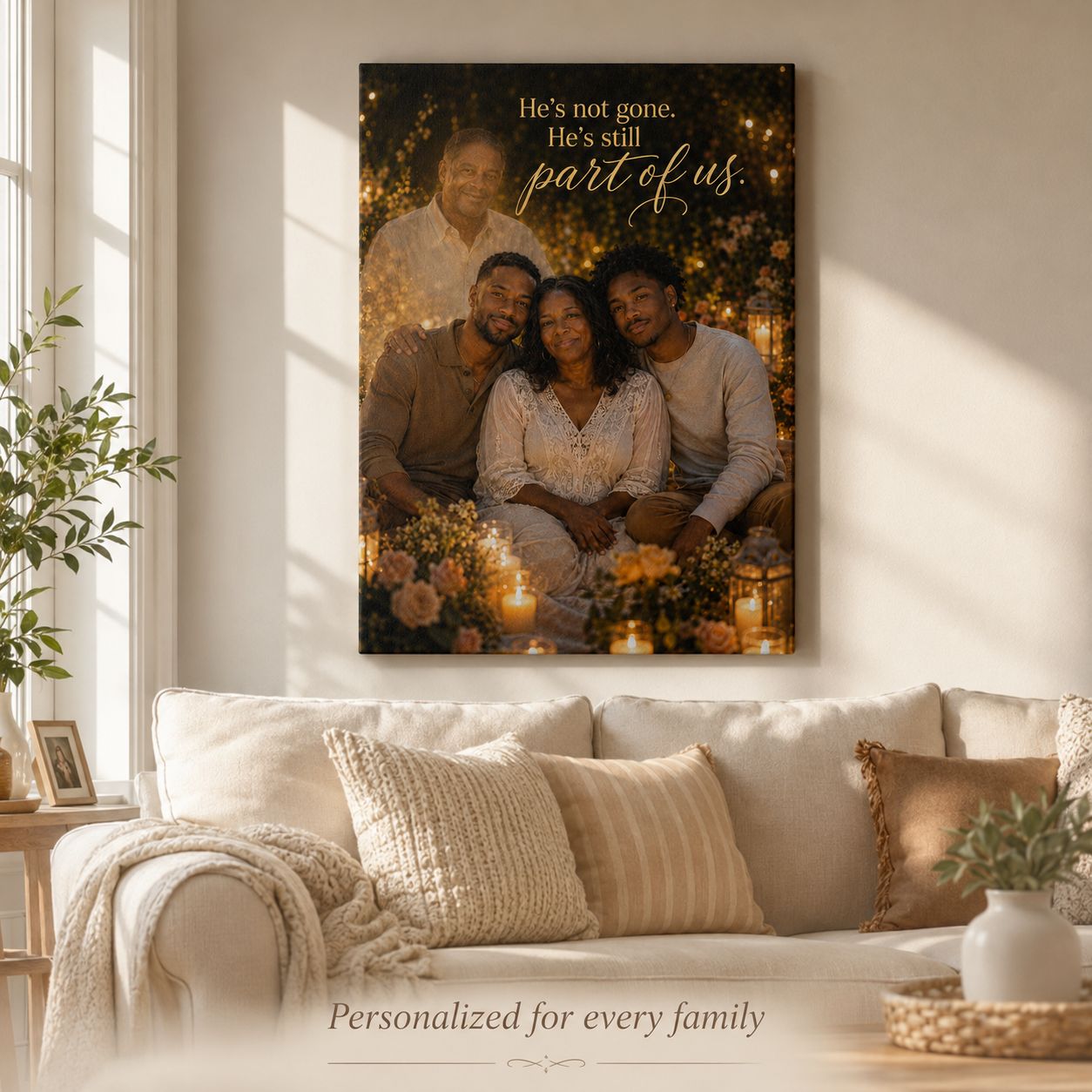He’s Still With Us Personalised Canvas