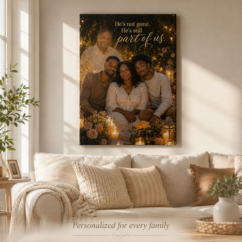 He’s Still With Us Personalised Canvas