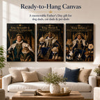 Royal Pet Dad Personalised Canvas