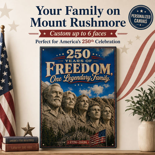 250 Years of Freedom Personalized Family Canvas