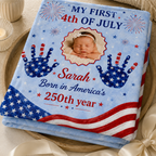 Personalized My First 4th Of July Baby Blanket