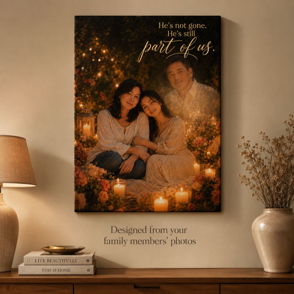 He’s Still With Us Personalised Canvas