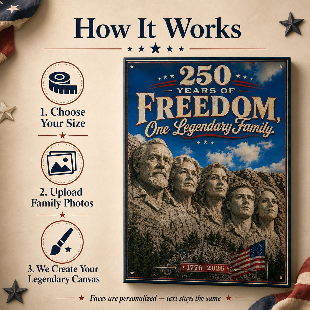 250 Years of Freedom Personalized Family Canvas