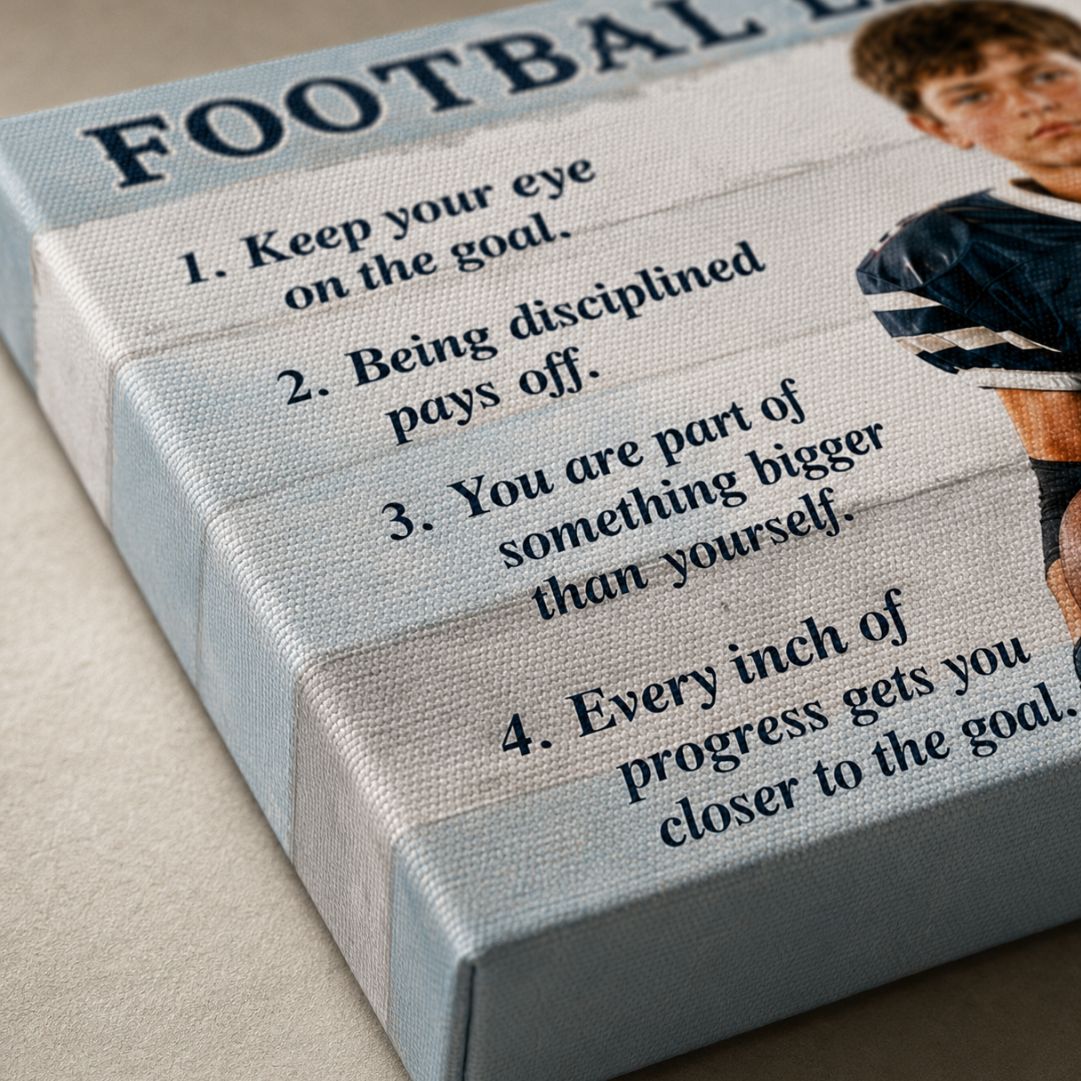 Personalized Football Life Season Canvas