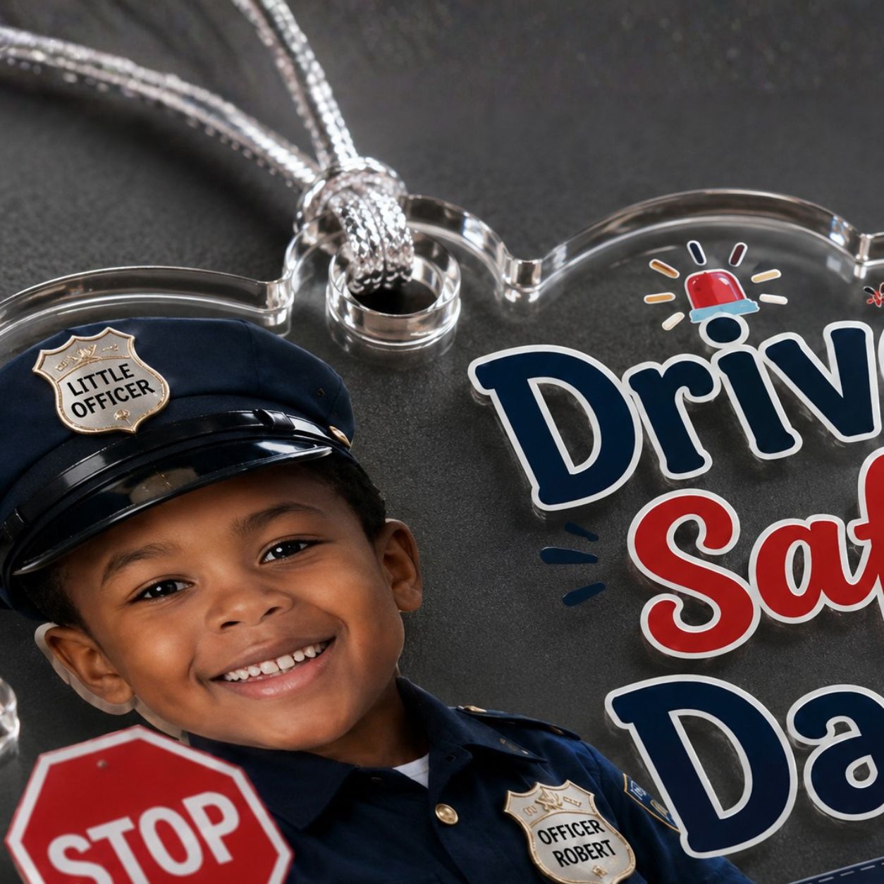 Baby Officer - Dad's Safe Drive  Personalized Acrylic Ornament