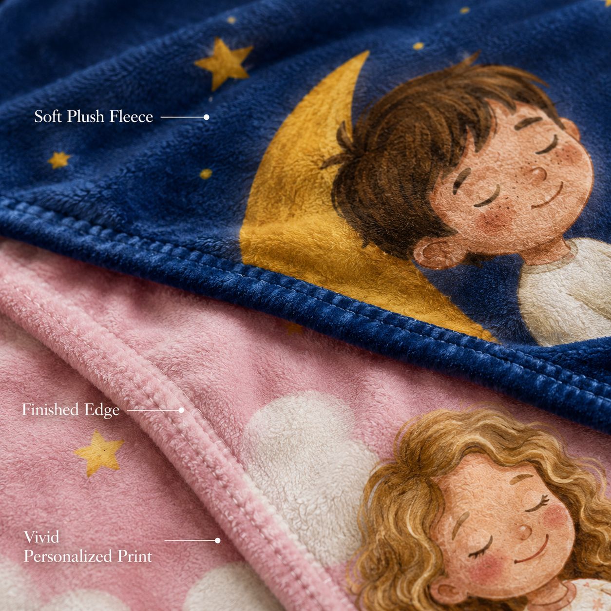Goodnight Little Dreamer Personalized Blanket