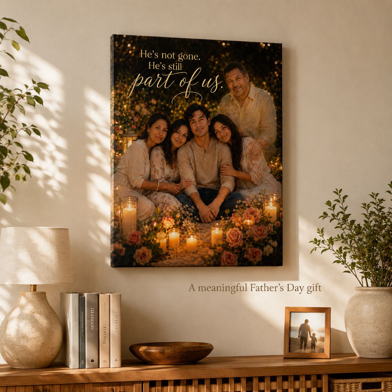 He’s Still With Us Personalised Canvas