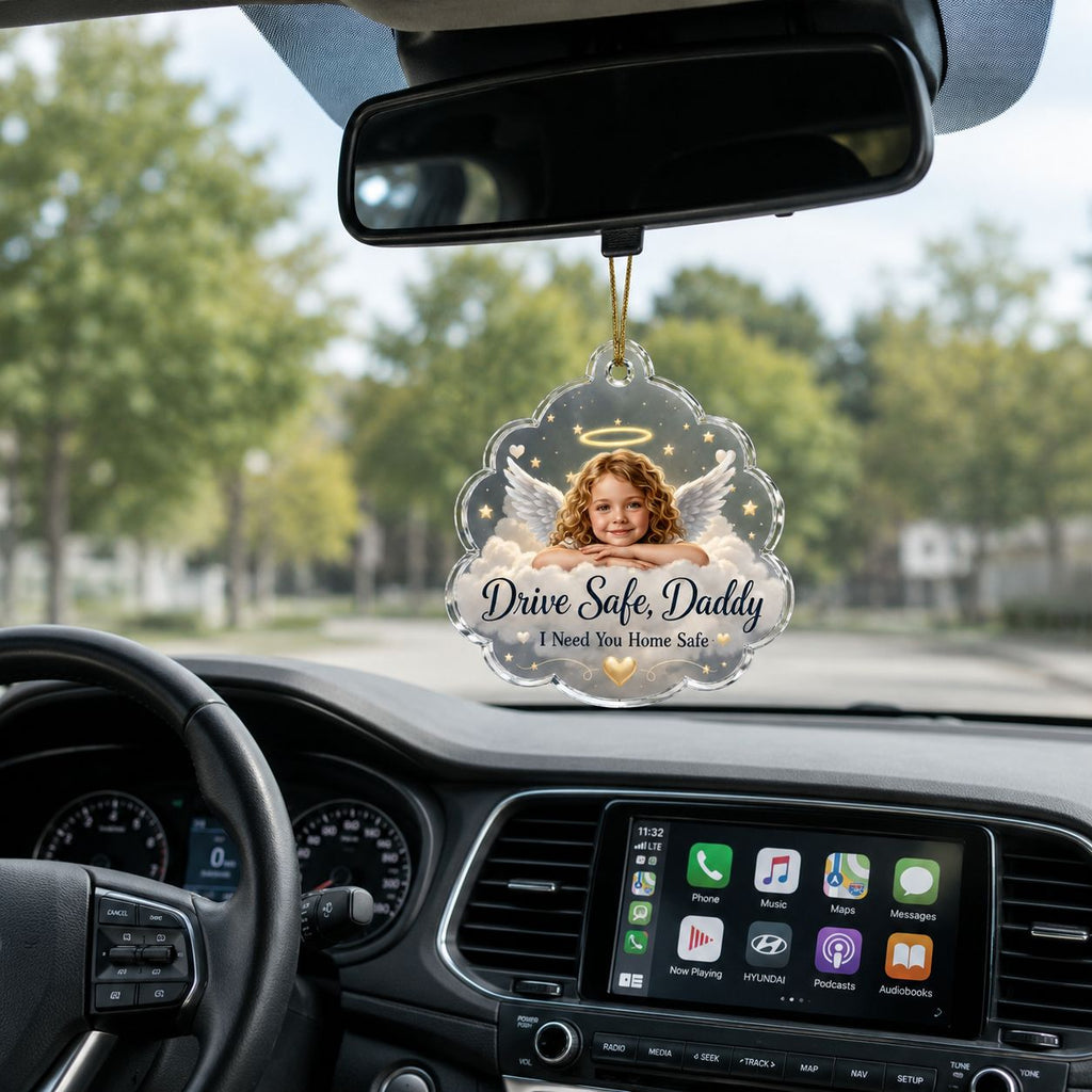 Baby Angel - Dad Safe Drive Personalized Acrylic Ornament