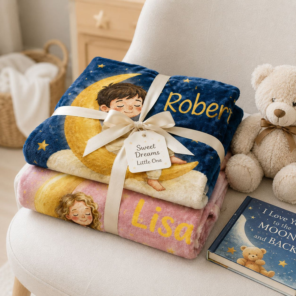 Goodnight Little Dreamer Personalized Blanket