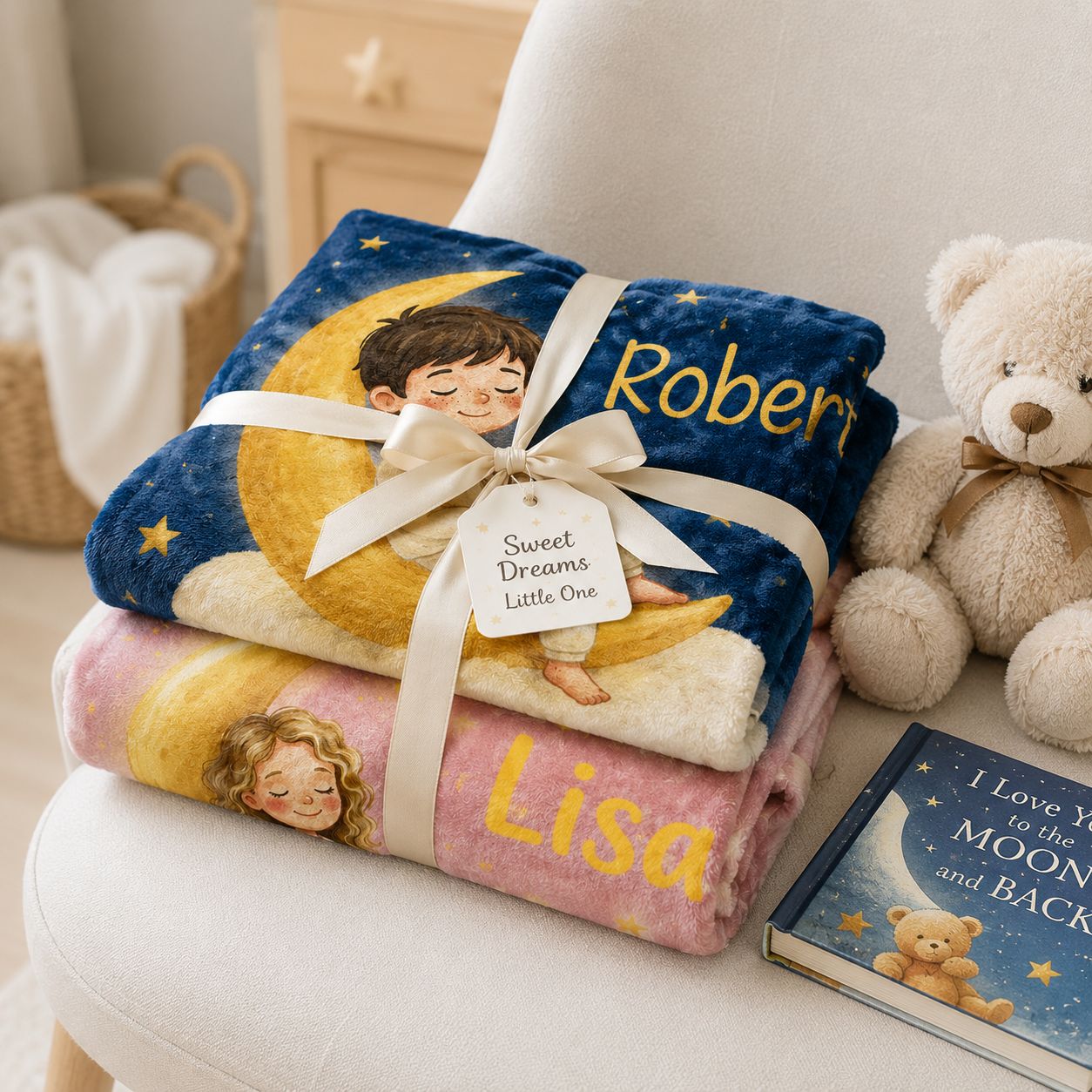 Goodnight Little Dreamer Personalized Blanket