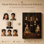 The Patriarch & His Little Heirs Personalized Canvas Portrait