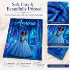 Little Ice Princess Realistic Personalized Blanket