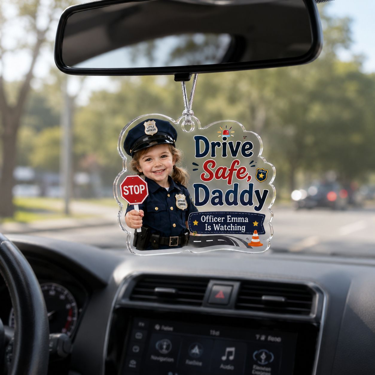 Baby Officer - Dad's Safe Drive  Personalized Acrylic Ornament