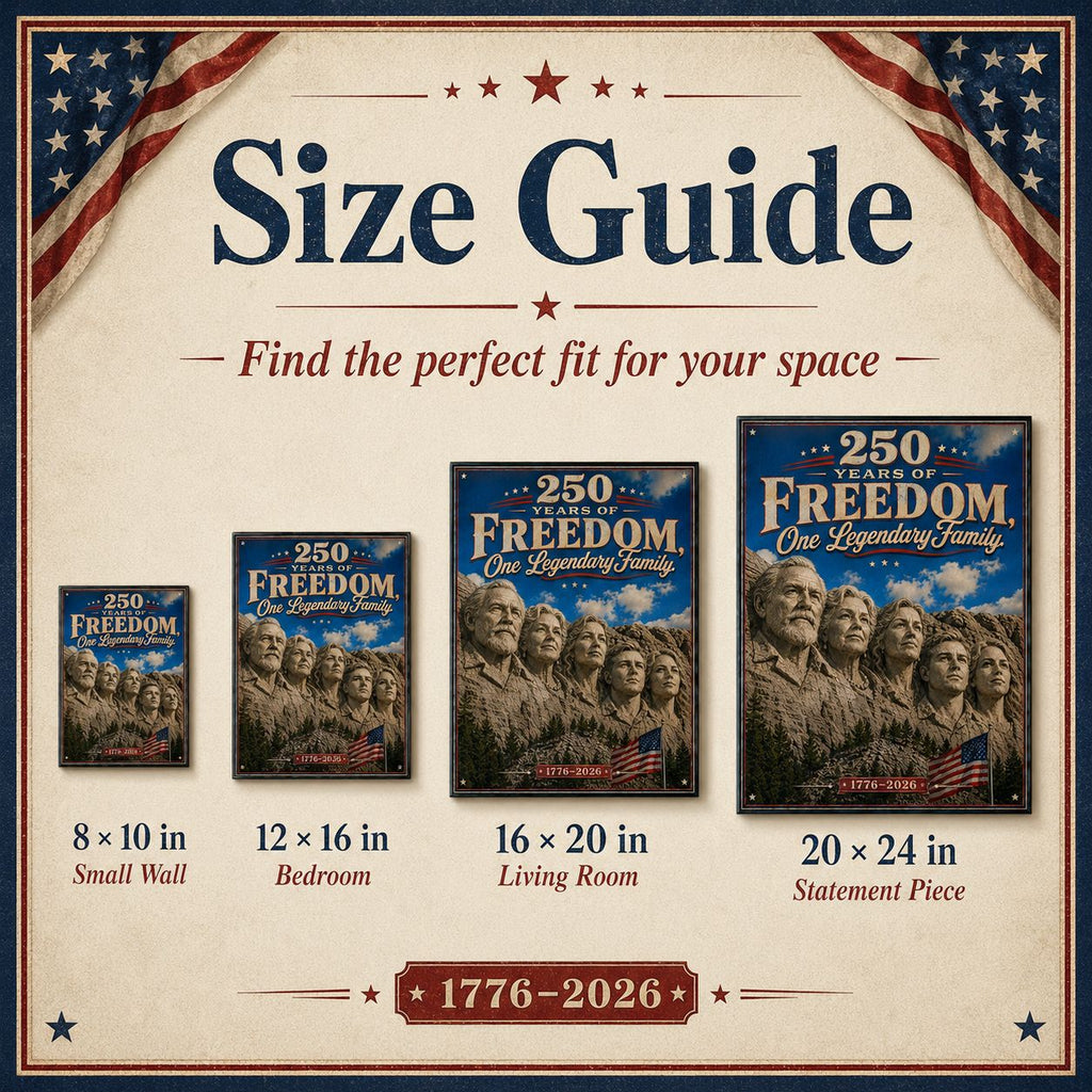 250 Years of Freedom Personalized Family Canvas