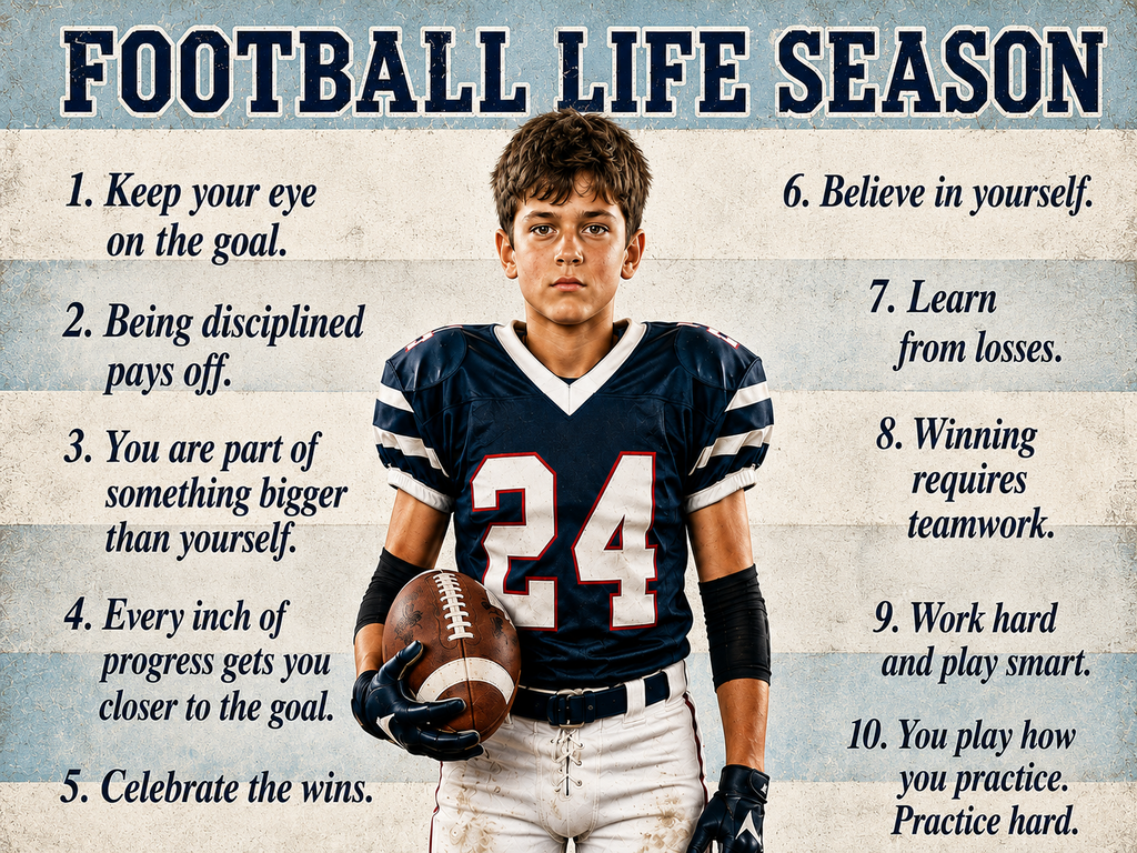 Personalized Football Life Season Canvas