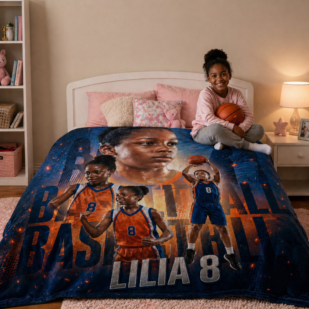Sports Player Realistic Poster Personalized Blanket