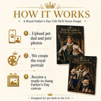Royal Pet Dad Personalised Canvas