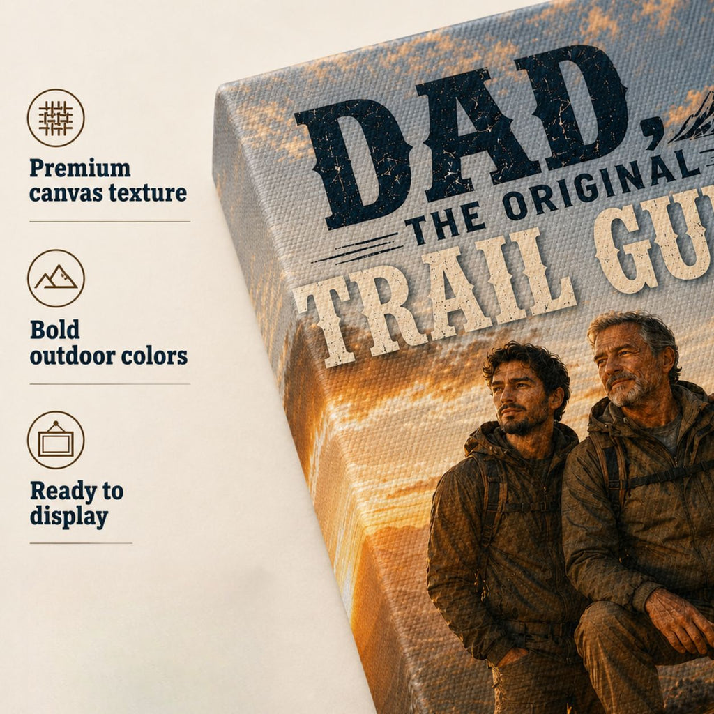 Dad, The Original Trail Guide Personalised Canvas