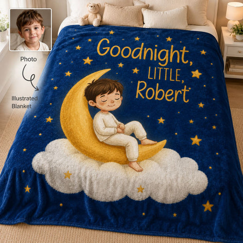 Goodnight Little Dreamer Personalized Blanket