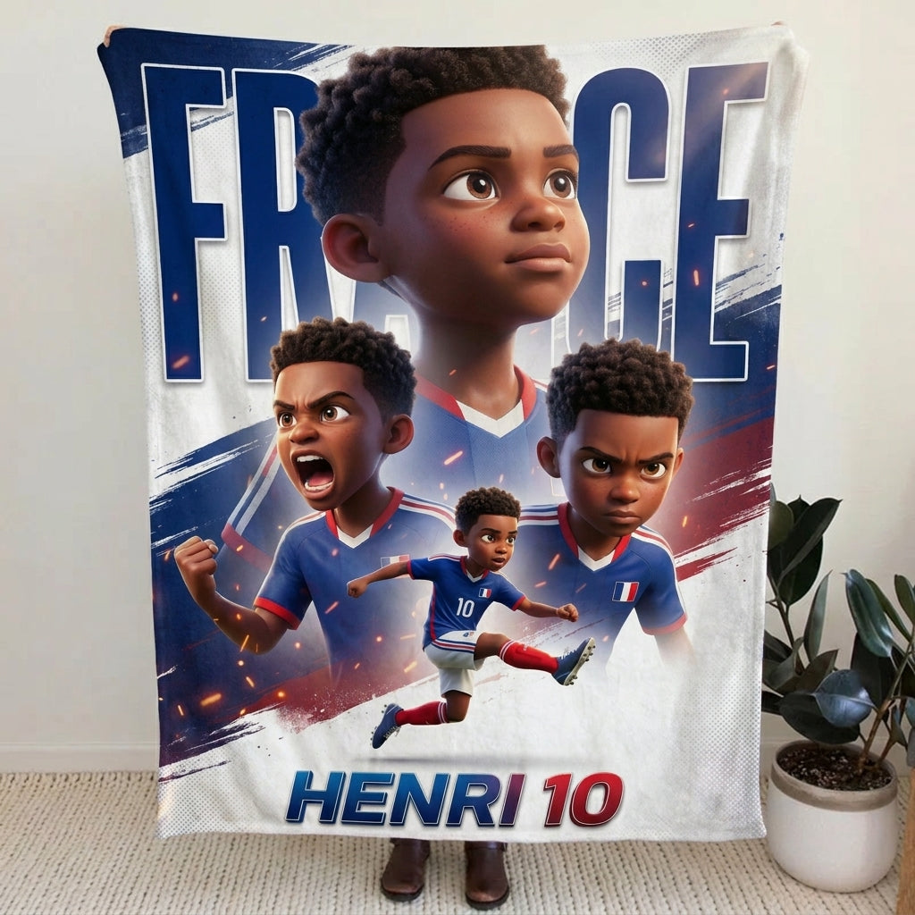 National Team Player Poster Personalised Blanket