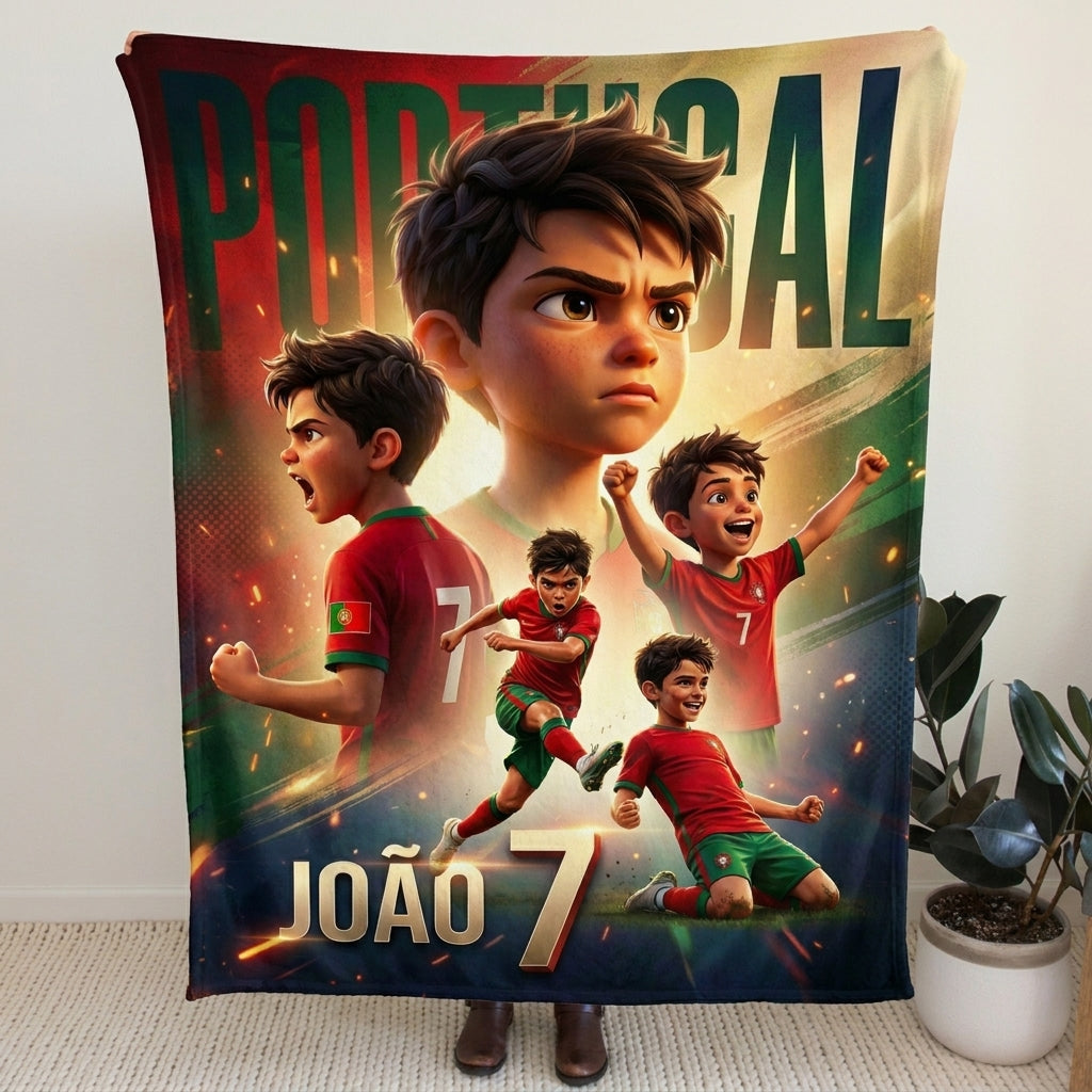 National Team Player Poster Personalised Blanket