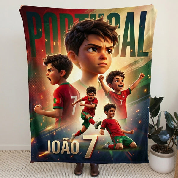 National Team Player Poster Personalised Blanket